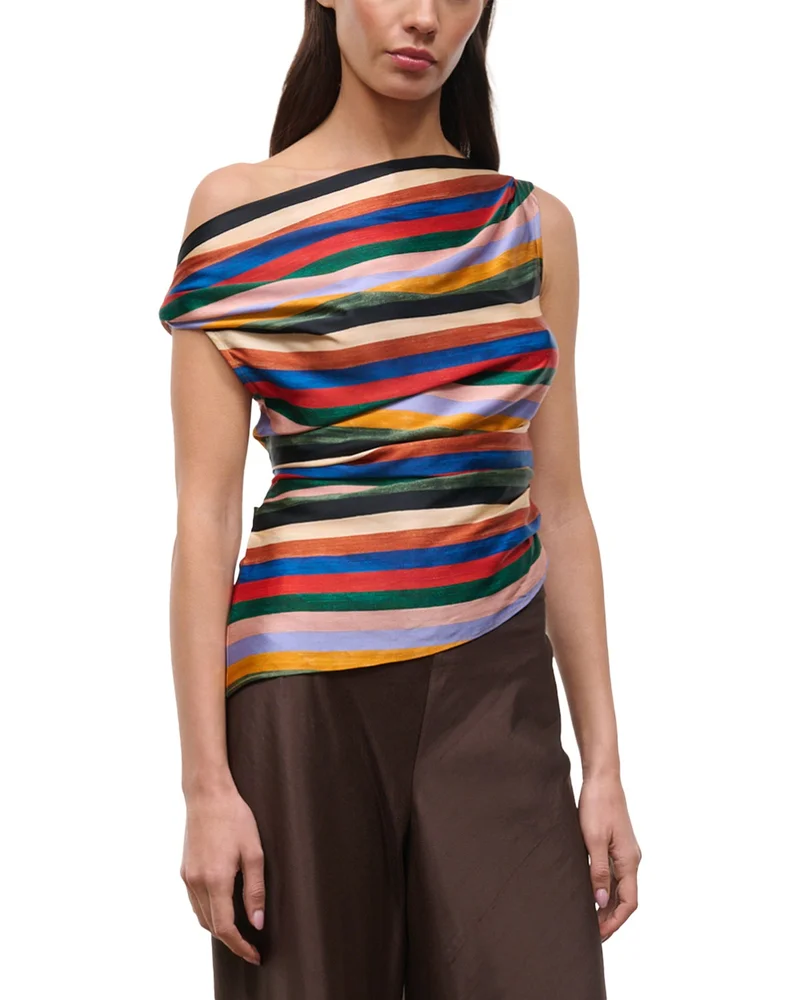Phare Silk Blend One Shoulder Top