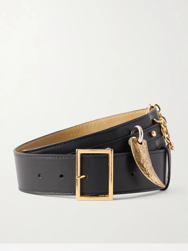 Del Rio embellished leather waist belt