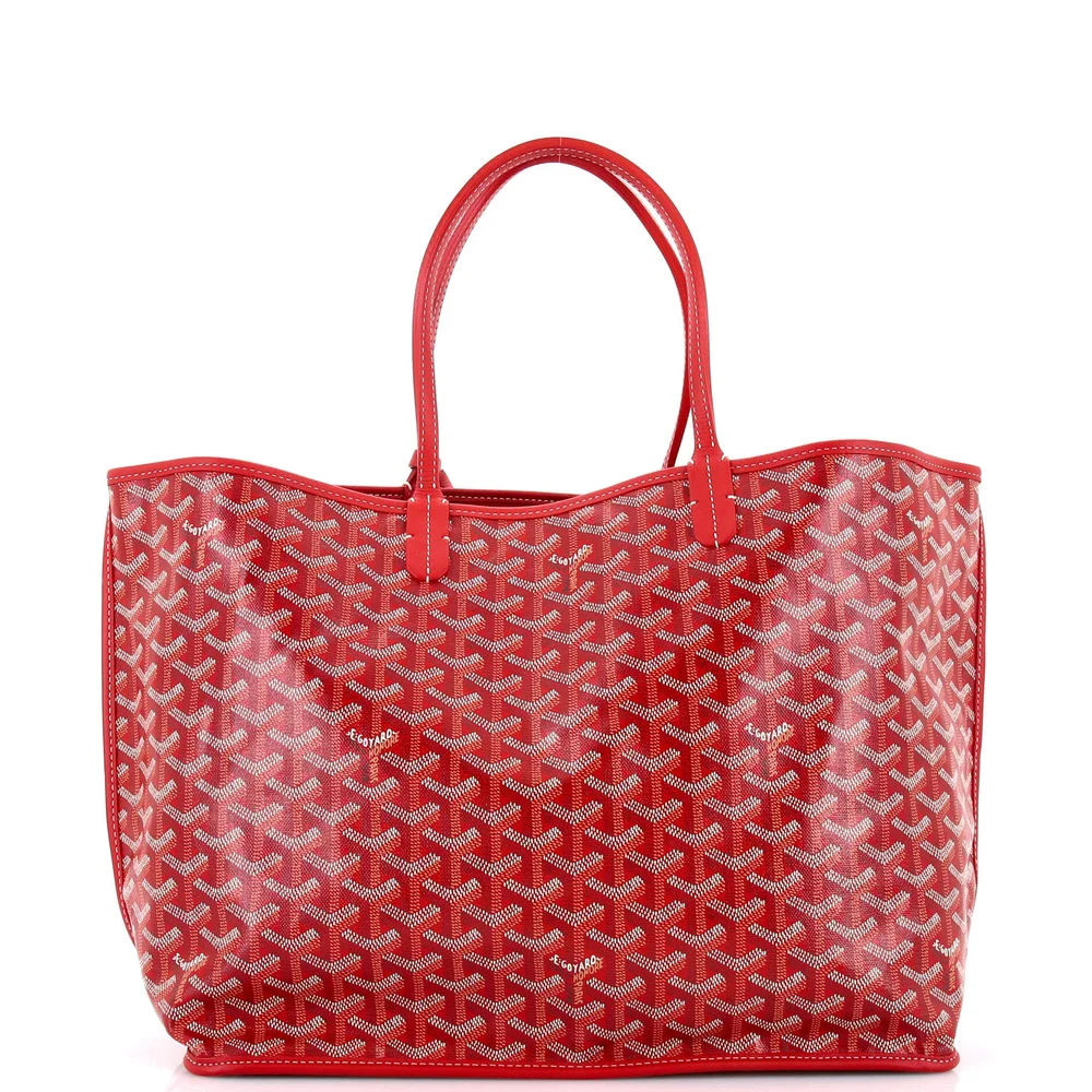 Pre-Owned Anjou Reversible Tote Coated Canvas PM in Red