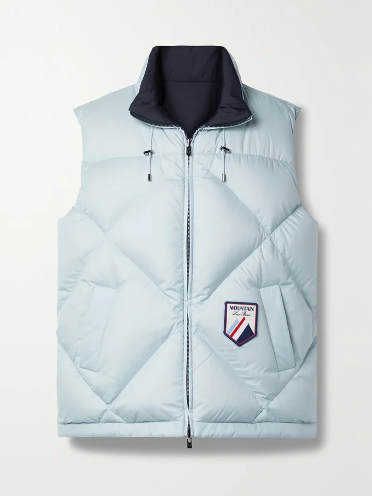 Silas reversible hooded quilted shell down gilet