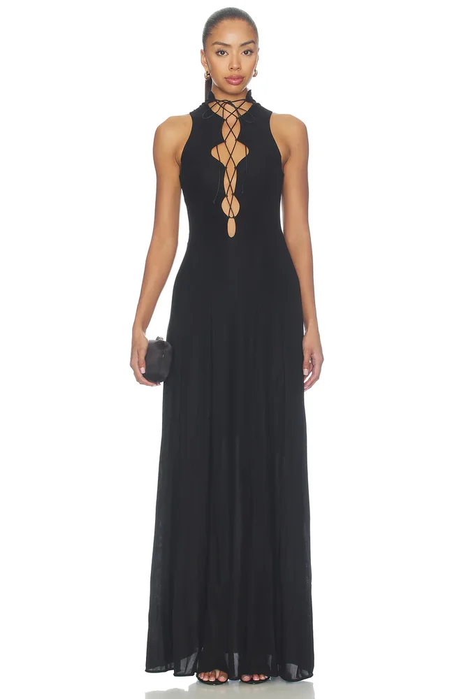 Angie Front Tie Maxi Dress