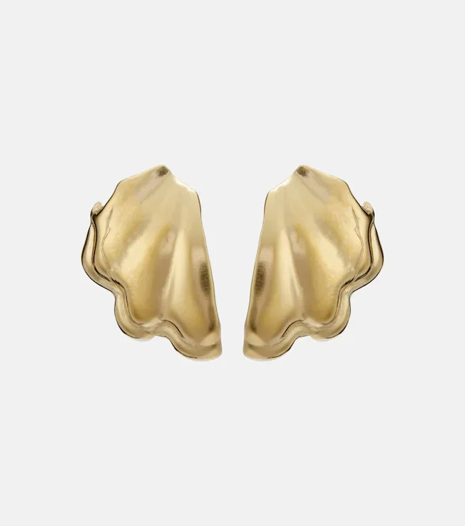 Ocean 24kt gold-plated earrings