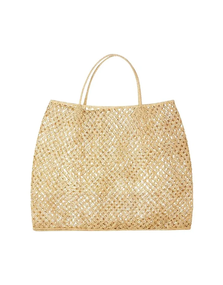 Baie Natural Crochet Raffia Tote