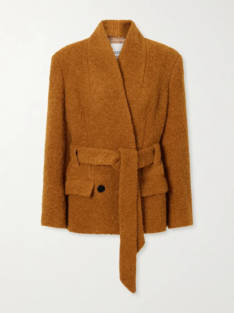 Syndra belted bouclé jacket