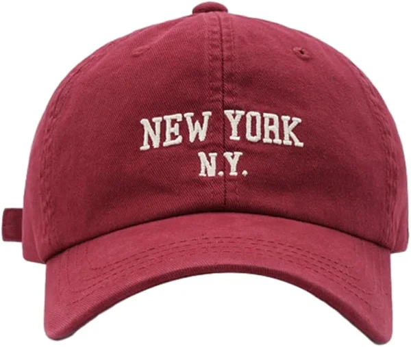 Top Baseball Caps for Women-Men Outdoor Baseball Hats New York Golf Sports Hat Curved-Brim