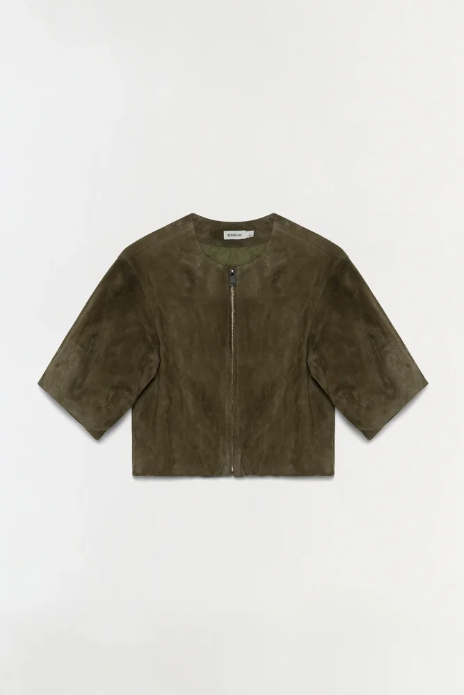 Austyn Short Sleeve Suede Jacket