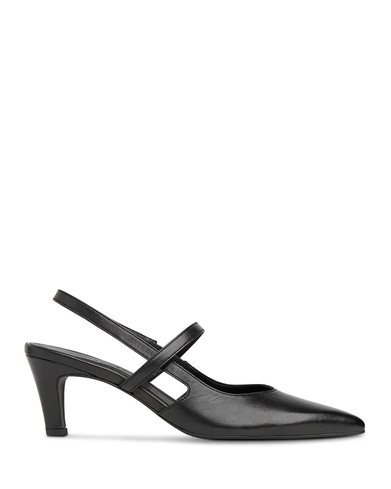 Cecily Pointed Toe Slingback Kitten Heel Pumps