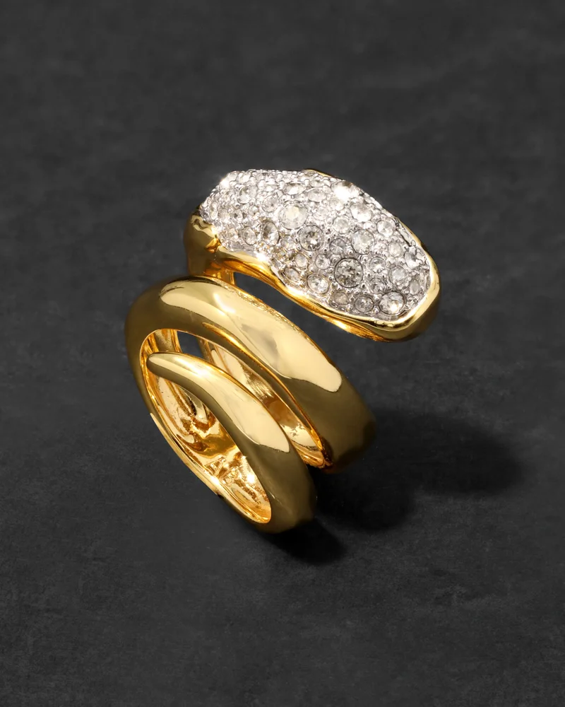 Alexis Bittar Solanales Crystal Coiled Pebble Ring