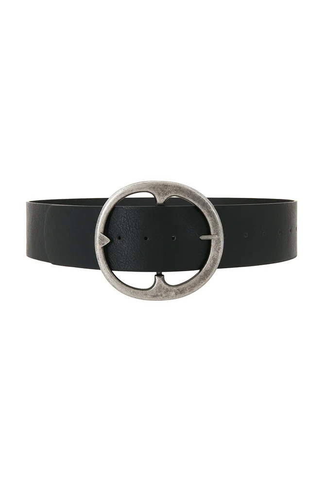 Belt With Statement Circular Buckle