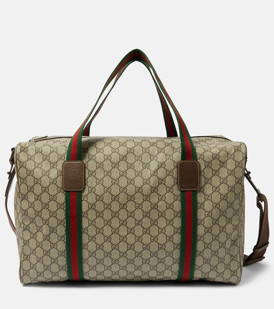 GG Supreme Large Canvas Duffle Bag