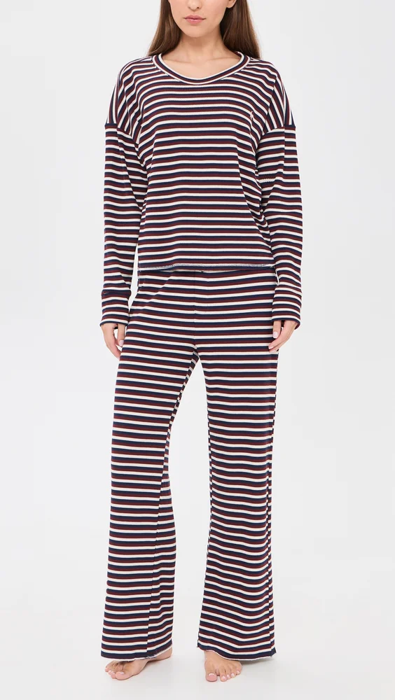 Sleep Club Waffle Knit Pajama Set