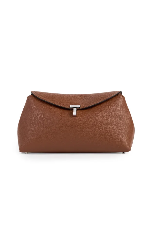 T-Lock Leather Clutch