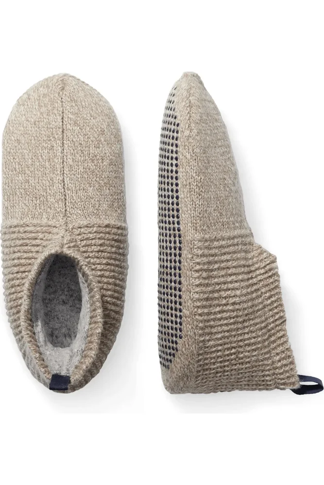 Marl Knit Gripper Slippers