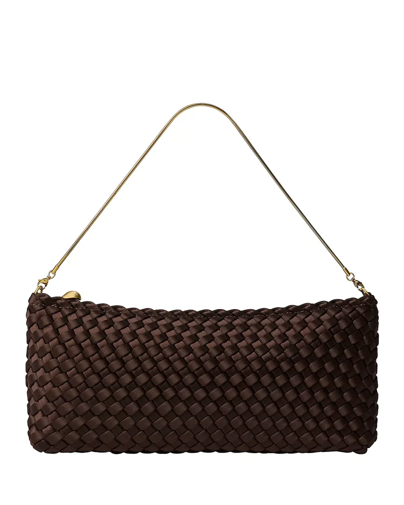 Gala Woven Satin Chain Clutch