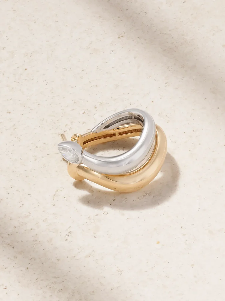18-karat gold diamond single earring