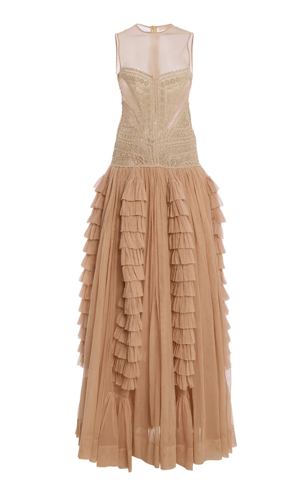 Orla Crochet and Tulle Maxi Dress
