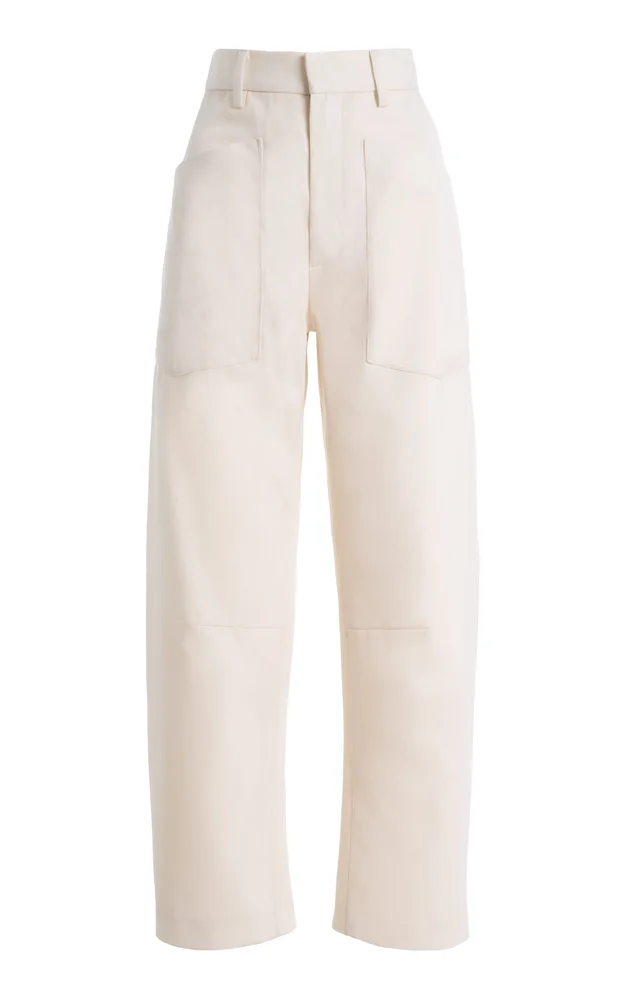 Shon Wool Barrel-Leg Pants