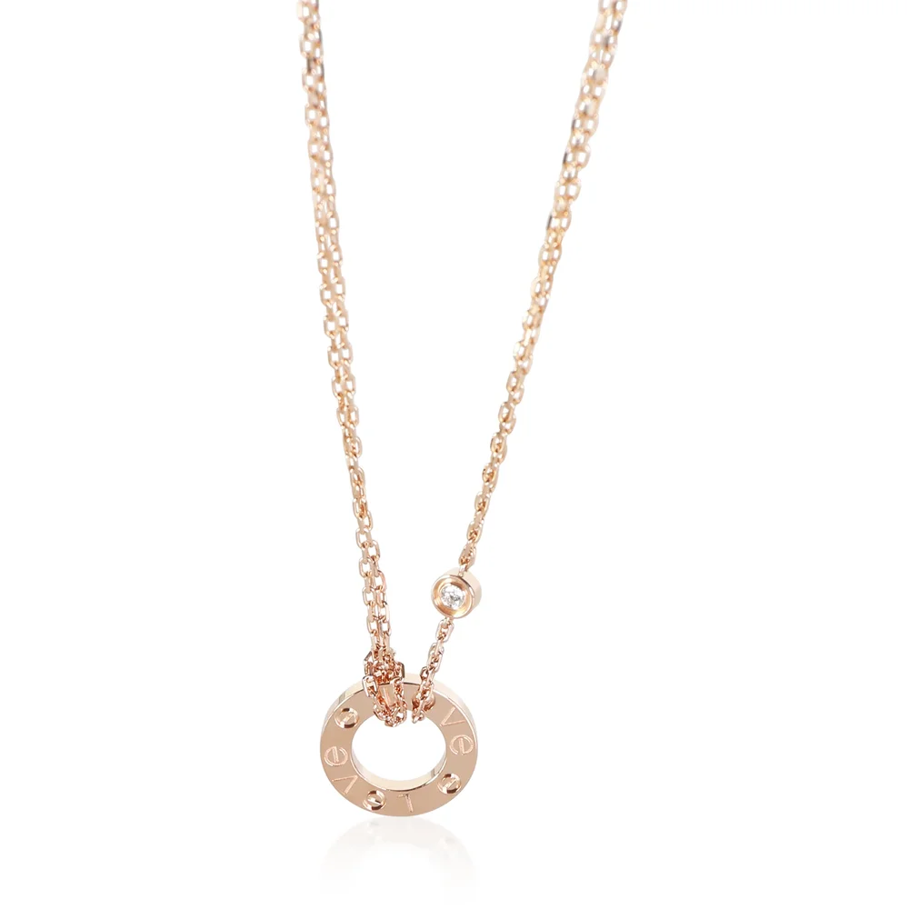 Pre-Owned Love Necklace, Rose Gold with Diamond
