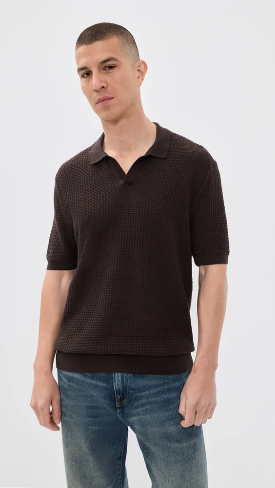 Natalo Knit Polo Top