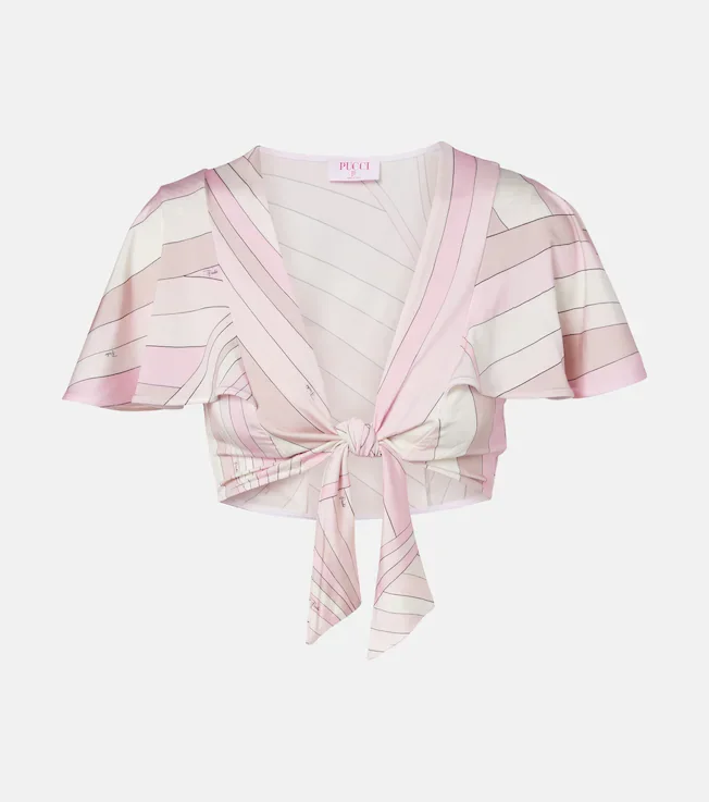 Iride jersey crop top