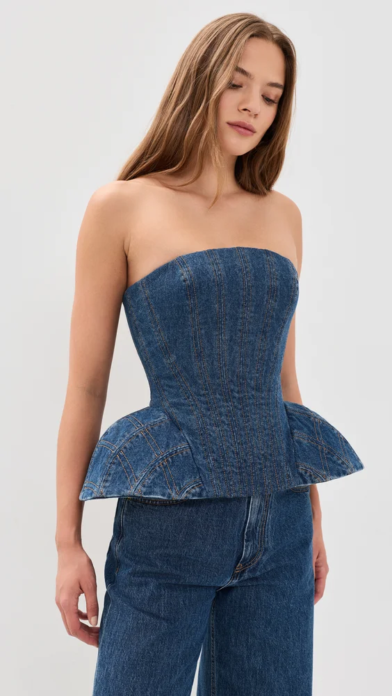 Emmi Corset Denim Top