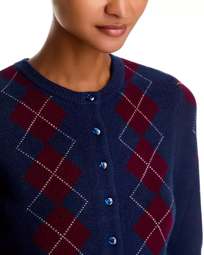 Windsor Argyle Cardigan Sweater