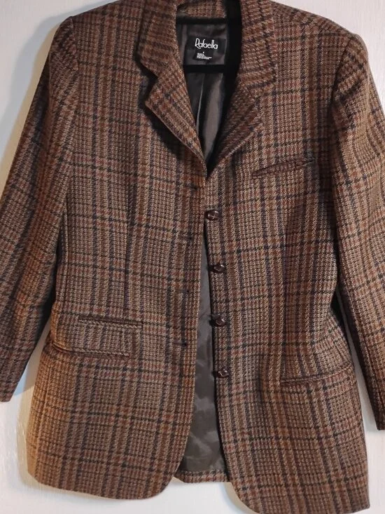 Plaid Wool Blazer