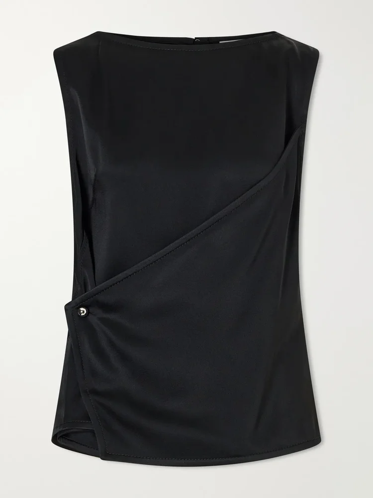 Satin wrap top