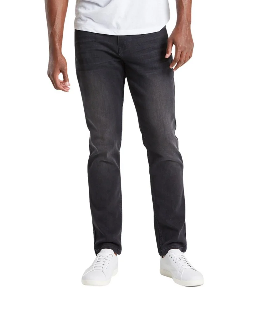 Men's Classic Fit Jeans Signature Stretch Denim Dark Grey Wash