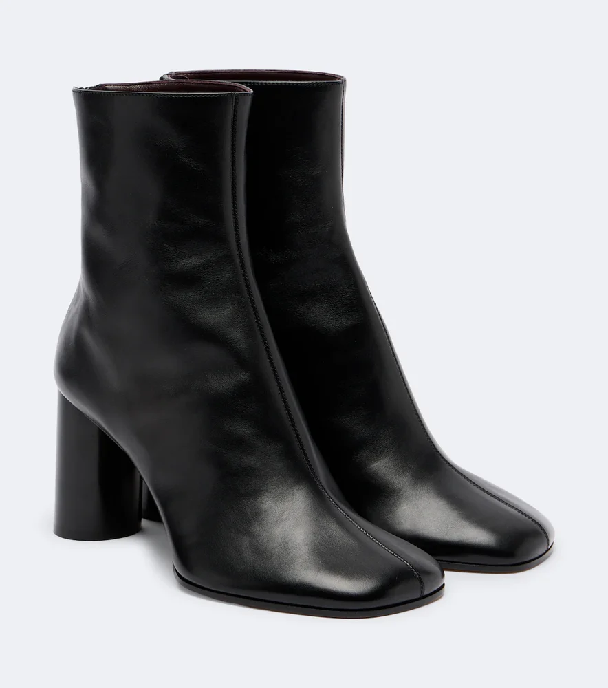 Leather ankle boots