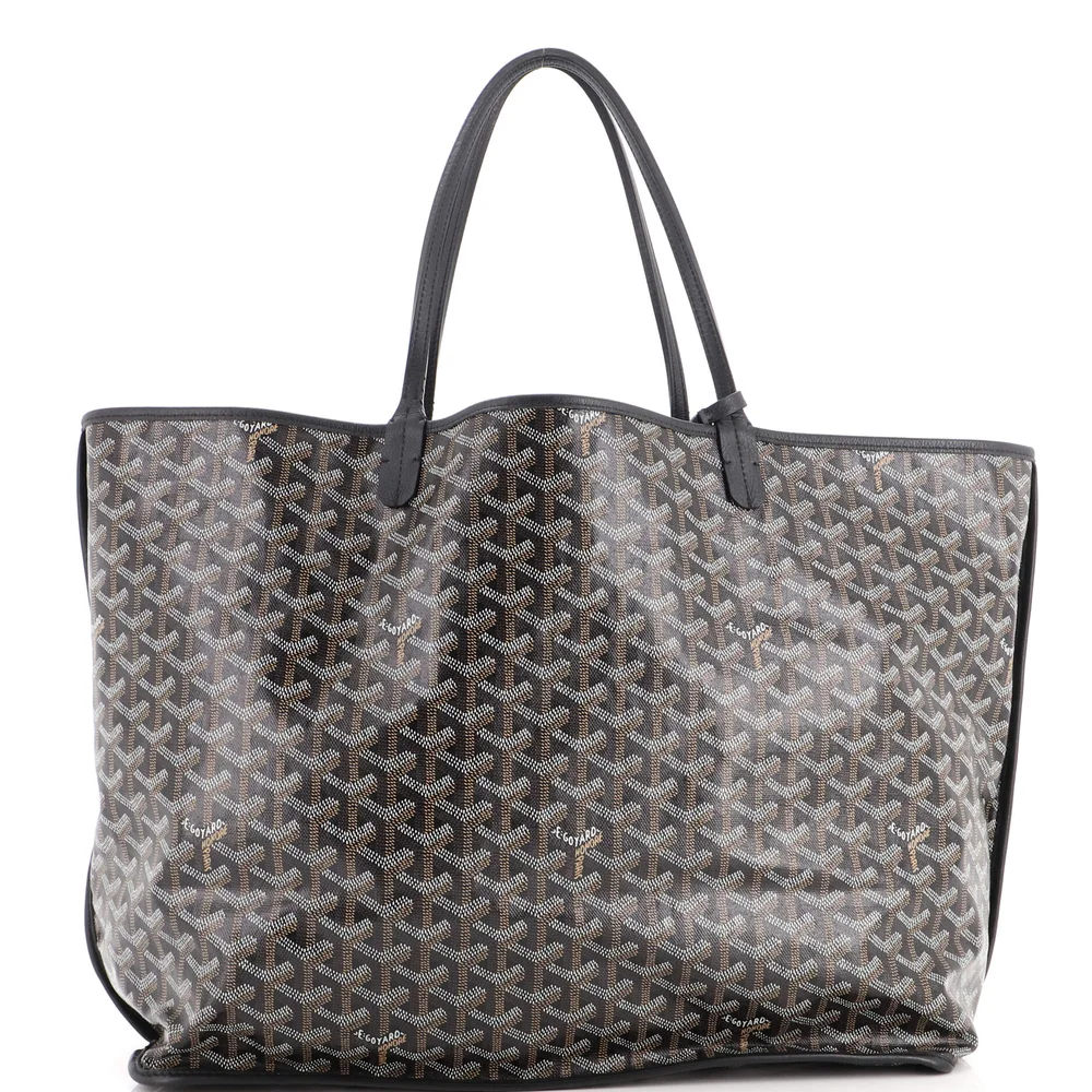 Anjou Reversible Tote Coated Canvas GM in Black