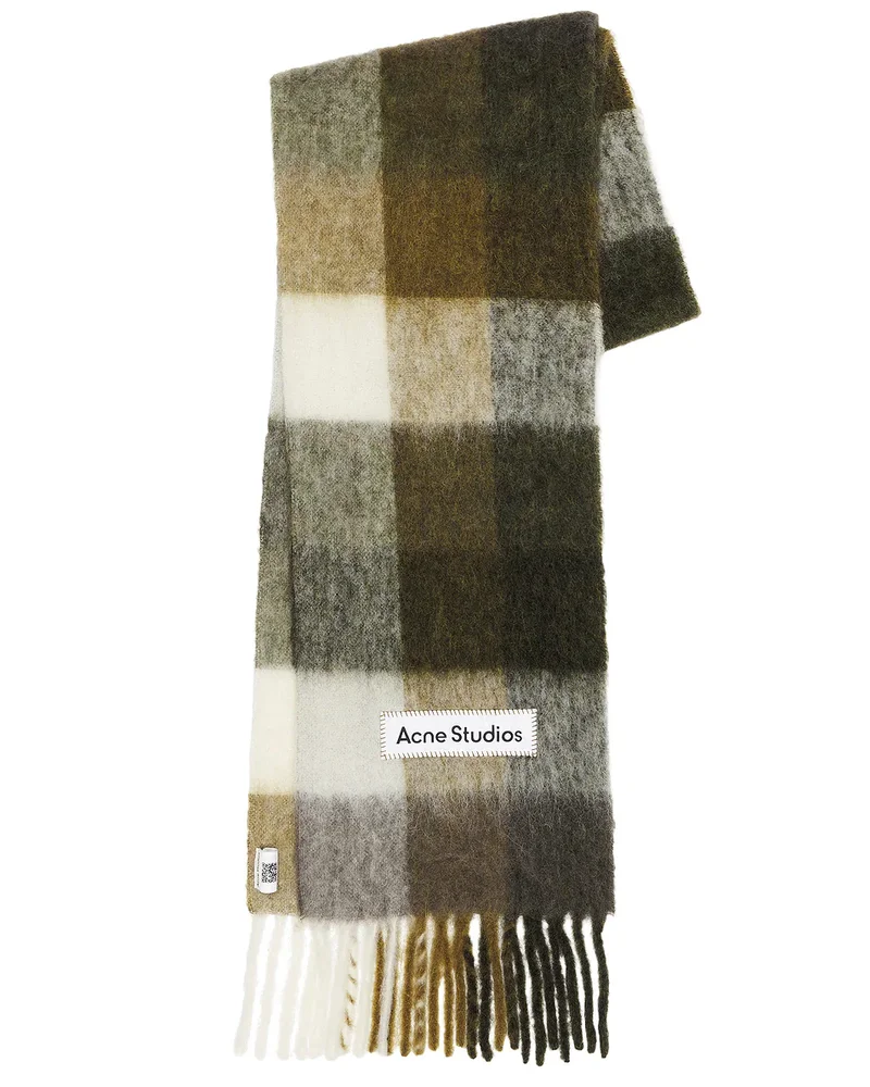 acnestudios.com Mohair Checked Scarf