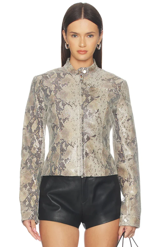 x Sophia Kelly Amari Leather Moto