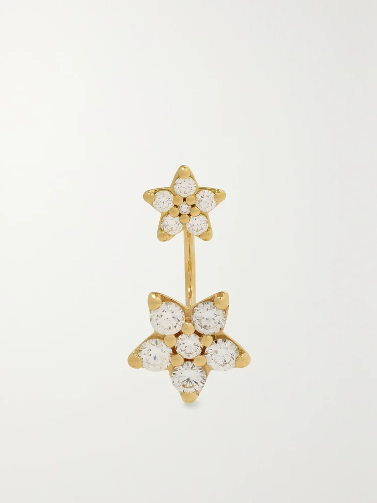 Shooting Star 18-karat gold diamond single earring