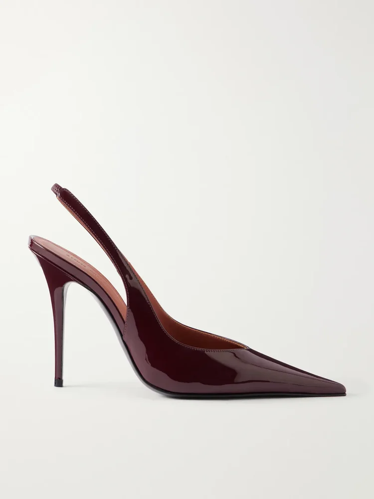 Anok 105 patent leather slingback pumps