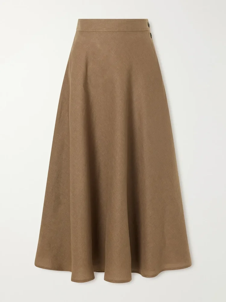 kenzie linen maxi skirt