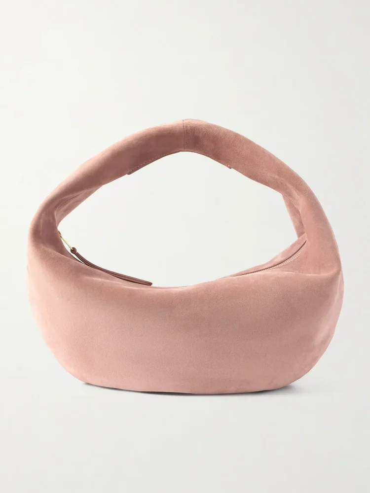 Olivia medium suede top-handle bag