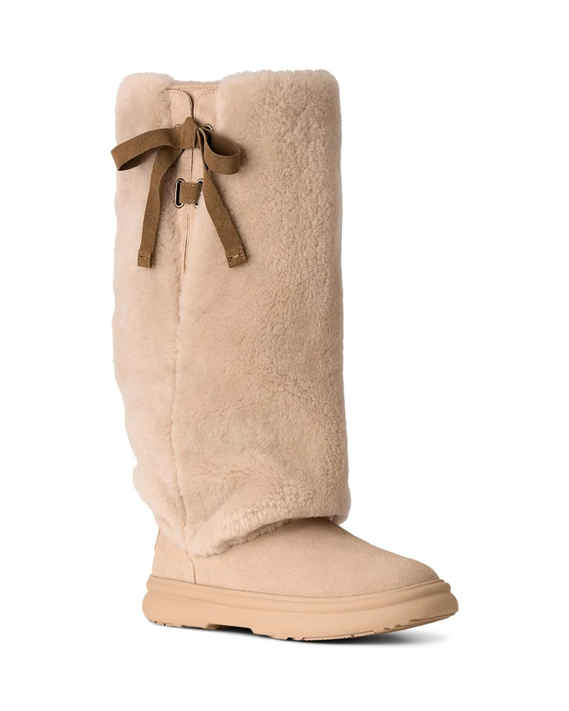 Après City Tall Shearling & Suede Knee High Boots