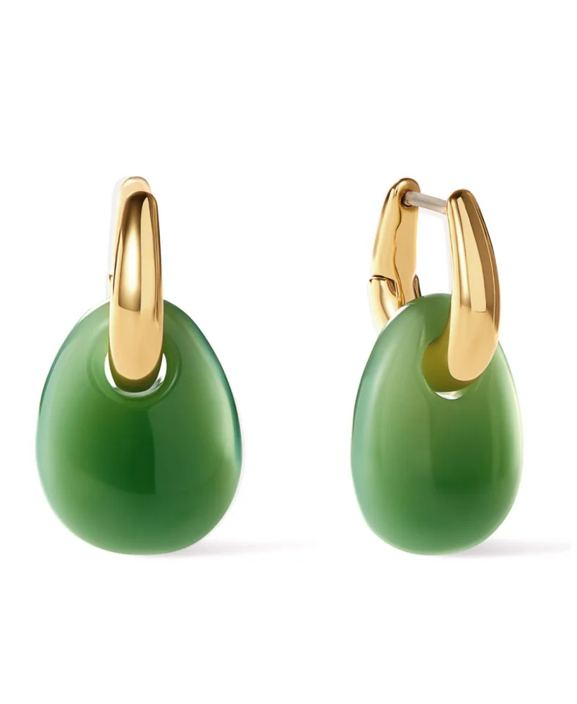 Statement Earrings - Dakota Marble Blue