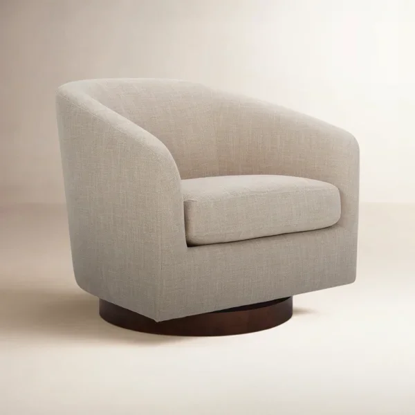 Bennett Upholstered Swivel Barrel Chair