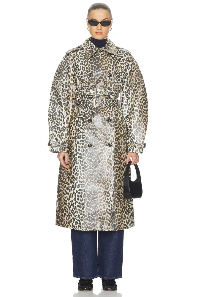Laminated Canvas Trenchcoat