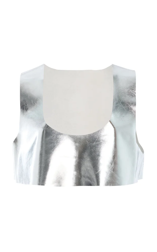 Emily Leather Crop Top