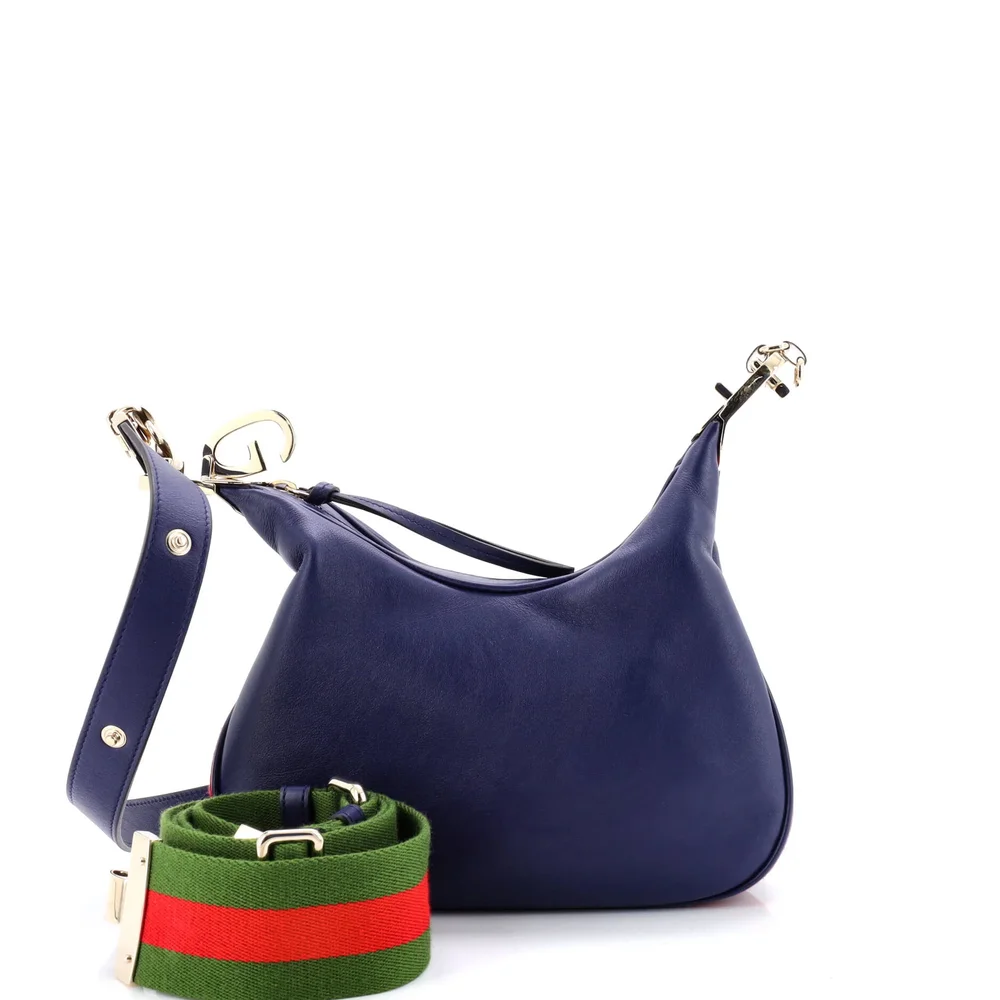 gucci Attache Shoulder Bag Leather Small