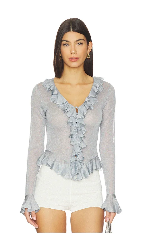Attison Ruffle Cardigan