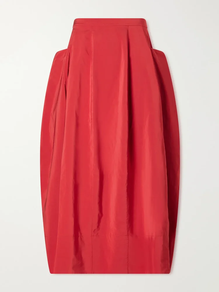Lantern paneled shell skirt