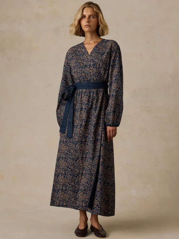 Abby Wrap Dress, Shadowed Garden