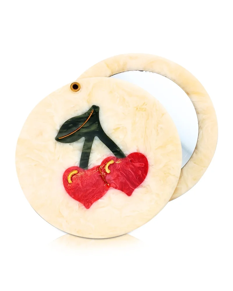 Compact Mirror, Cherry Hearts