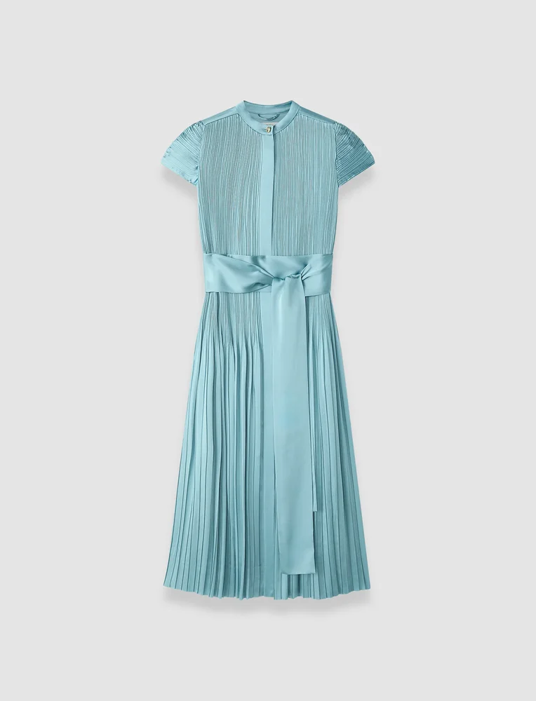 Phare Pleated Satin Dress