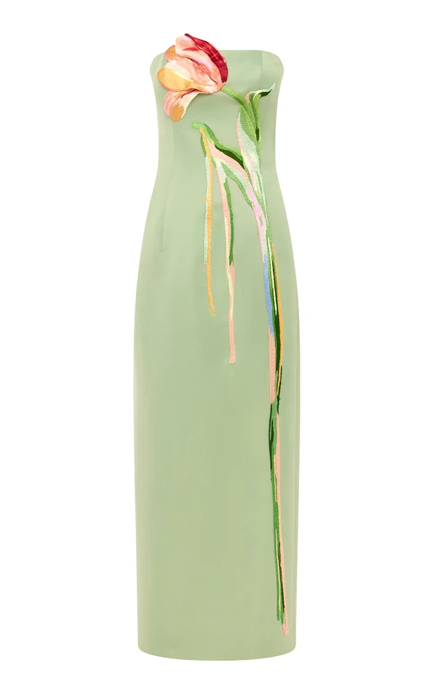 Marilyn Floral-Embroidered Maxi Dress