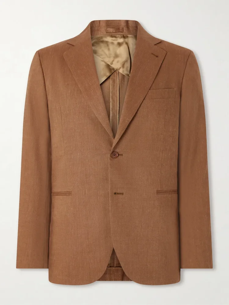 Paulo Linen and Virgin Wool-Blend Suit Jacket